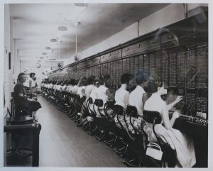 Women Operating a Telephone Switchboard